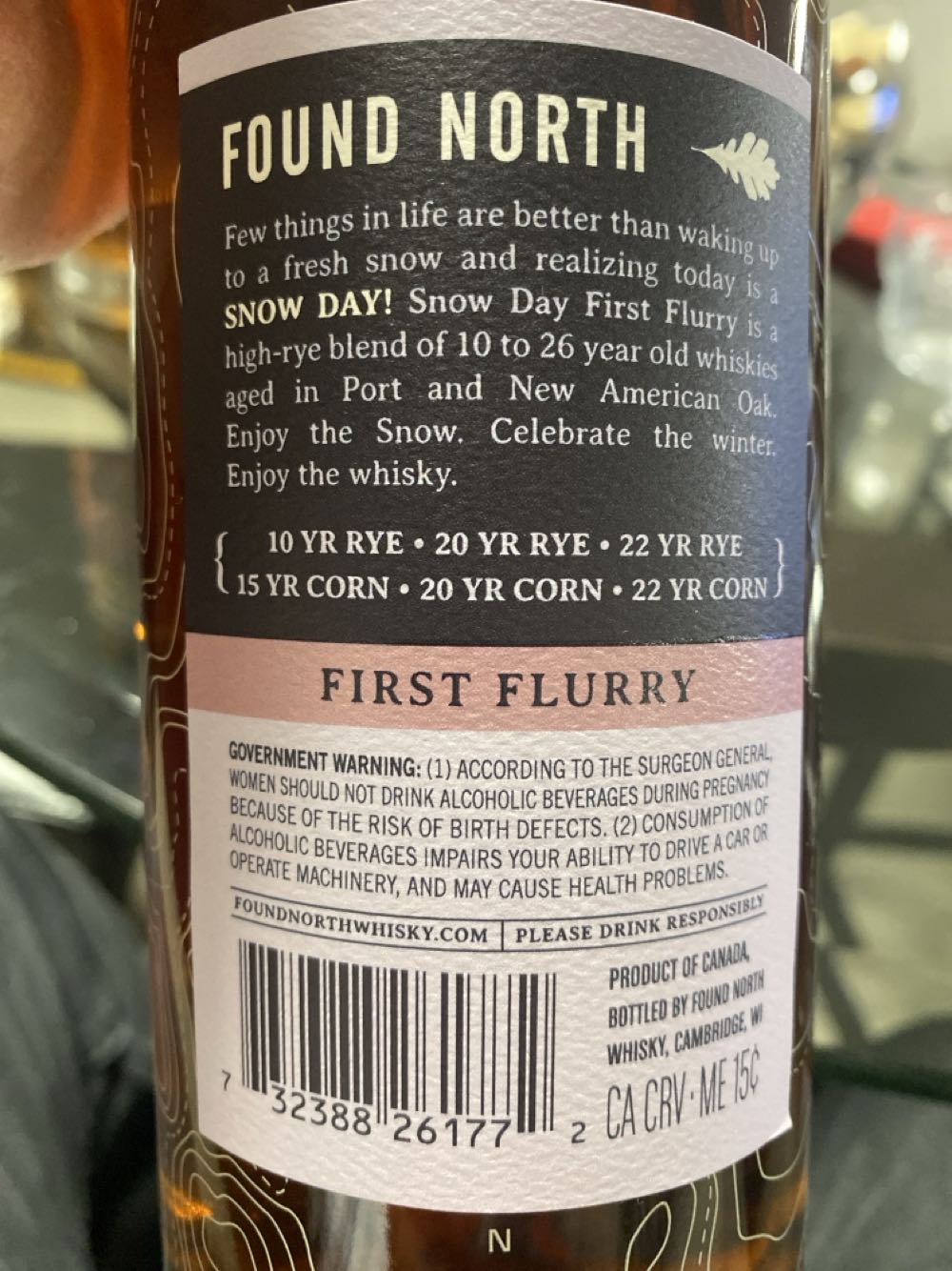 Found North Snow Day Cask Strength Whisky - Found North Whisky (750 mL) alcohol collectible - Main Image 2