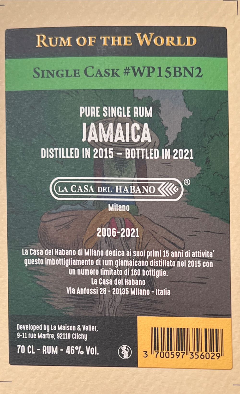Rum Of The World - Worthy Park Estate (0,70 L) alcohol collectible [Barcode 3700597356029] - Main Image 3