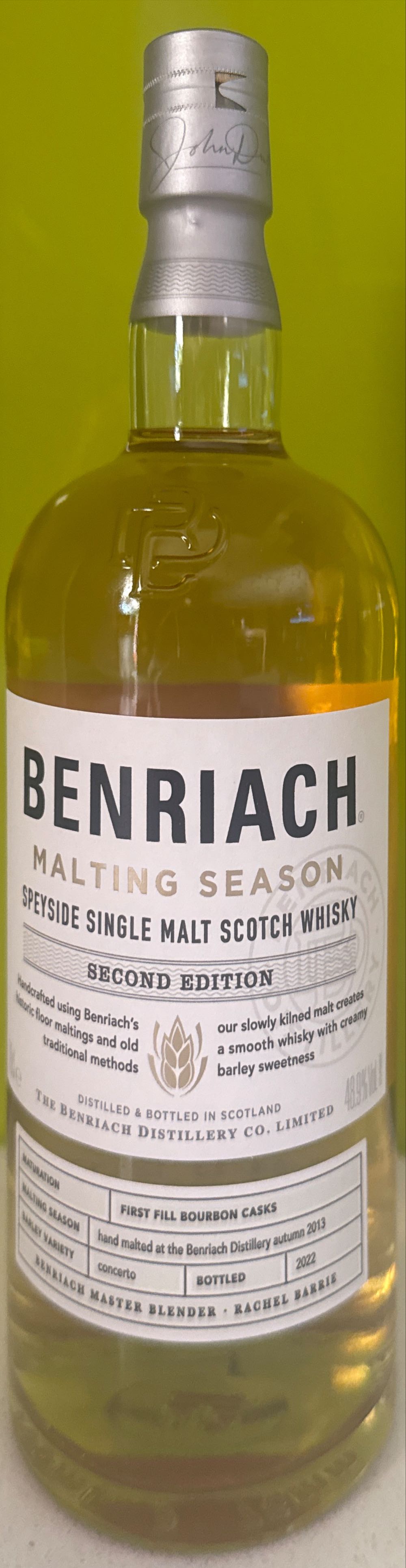 Benriach Malting Season Second Edition Single Malt Scotch Whisky Batch 2 Speyside #2 - Benriach Distillery (700 mL) alcohol collectible [Barcode 5060716143229] - Main Image 4