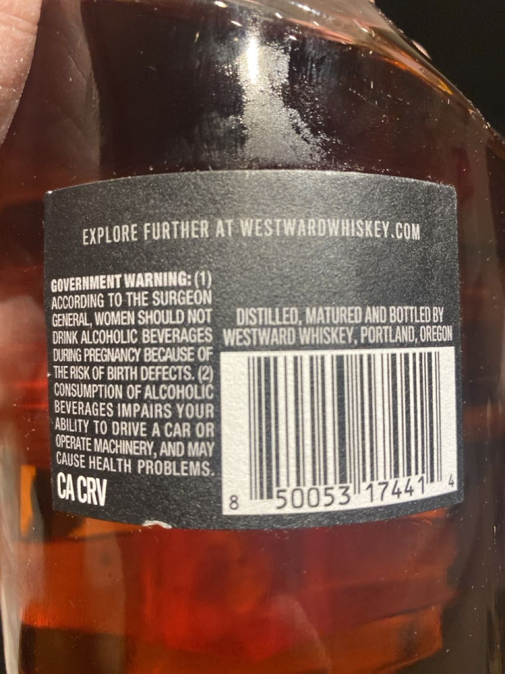 Westward Whiskey Milestone American Single Malt Edition No 3 - Westward Whiskey (750 mL) alcohol collectible [Barcode 850053174414] - Main Image 2