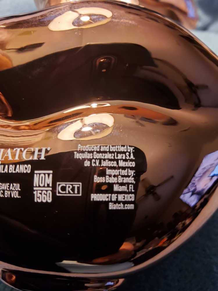 Biatch Rosa Blanco Tequila - Tequilas Gonzalez Lara S. A. (50 mL) alcohol collectible [Barcode 810098405348] - Main Image 4