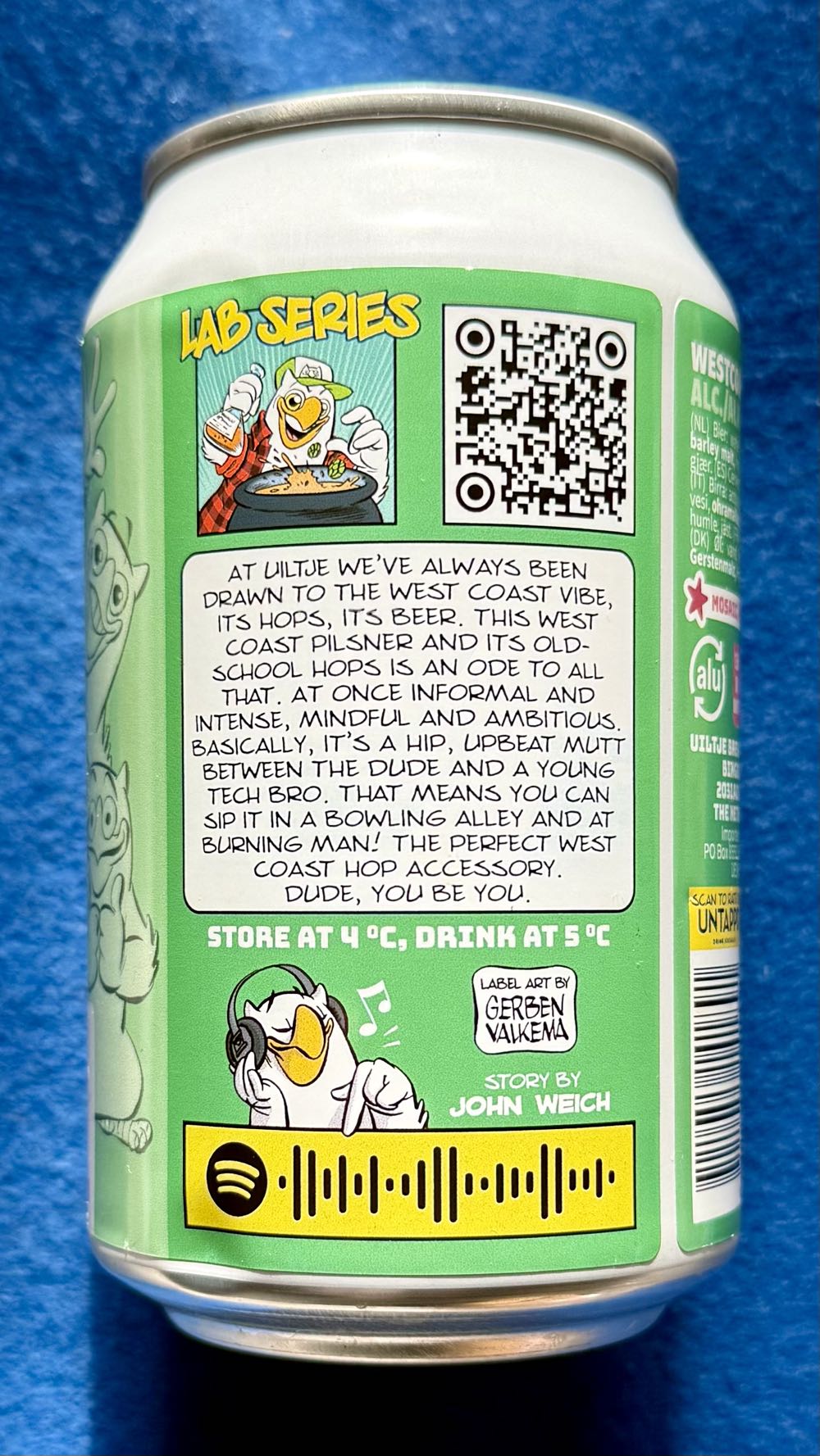 What’s Up Dude? - Uiltje Brewing Company (330 mL) alcohol collectible [Barcode 8721055141891] - Main Image 4