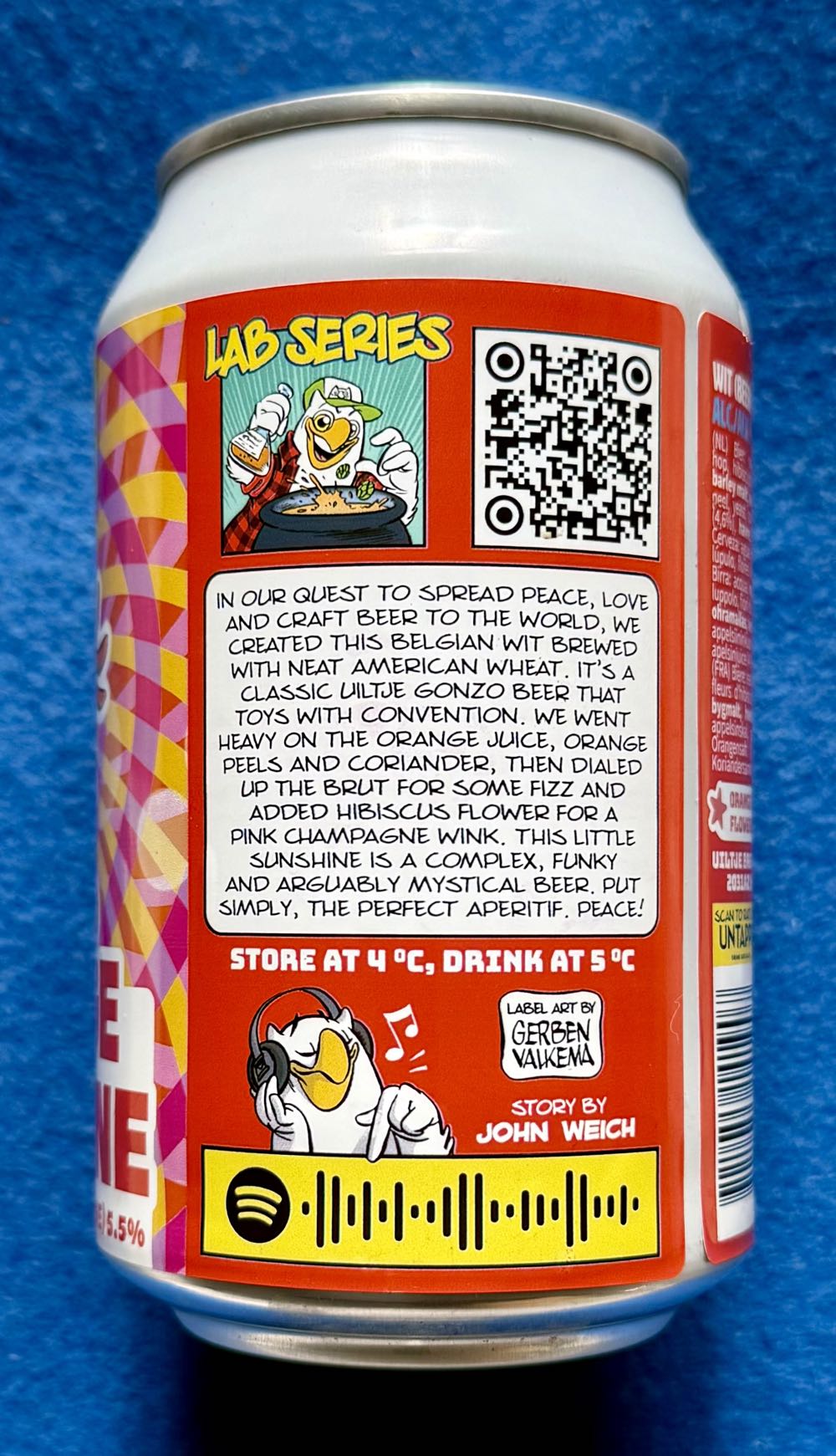 Orange Sunshine - Uiltje Brewing Company (330 mL) alcohol collectible [Barcode 8721055141907] - Main Image 4
