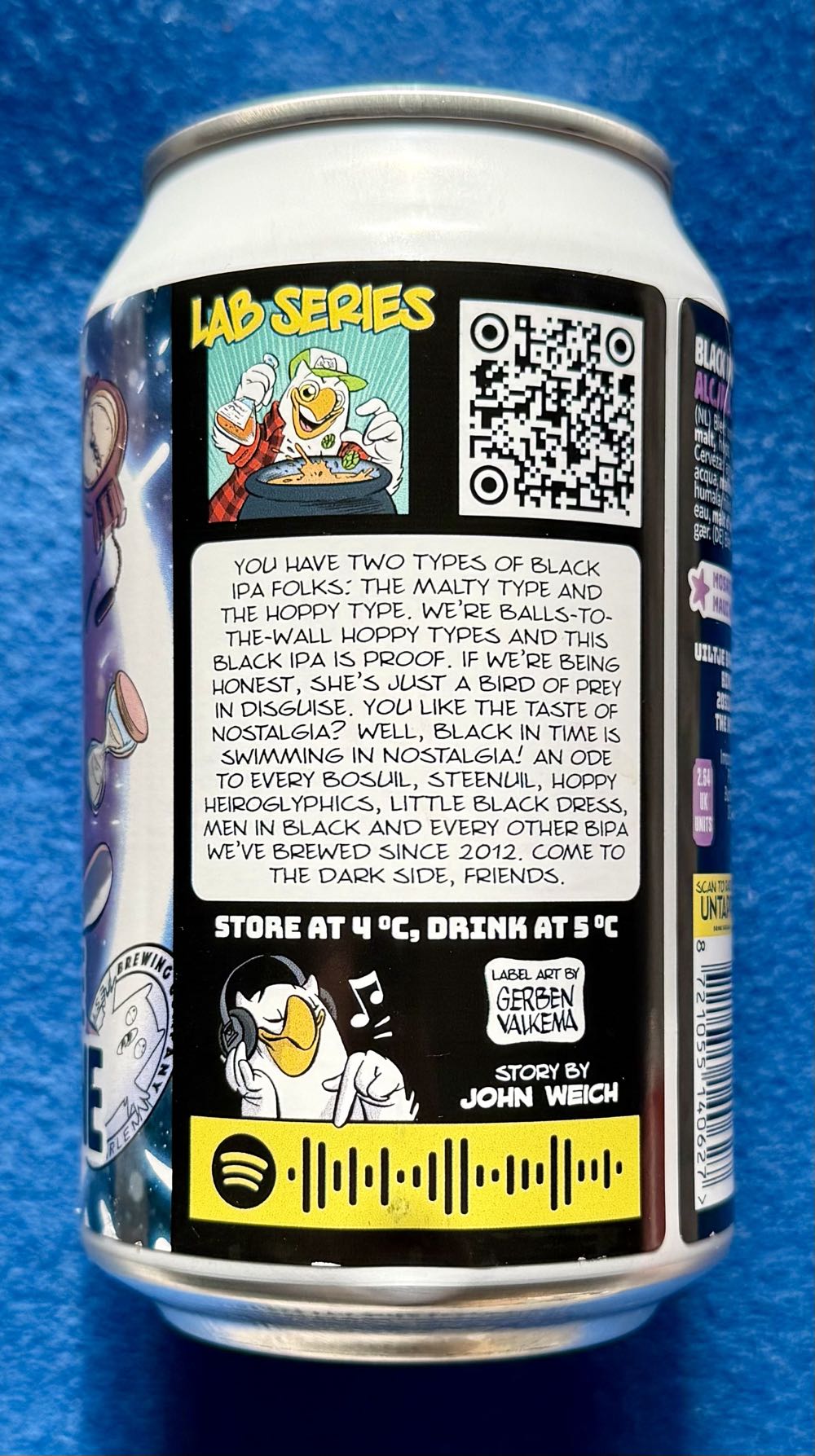 Black In Time Time Machine - Uiltje Brewing Company (330 mL) alcohol collectible [Barcode 8721055140627] - Main Image 4