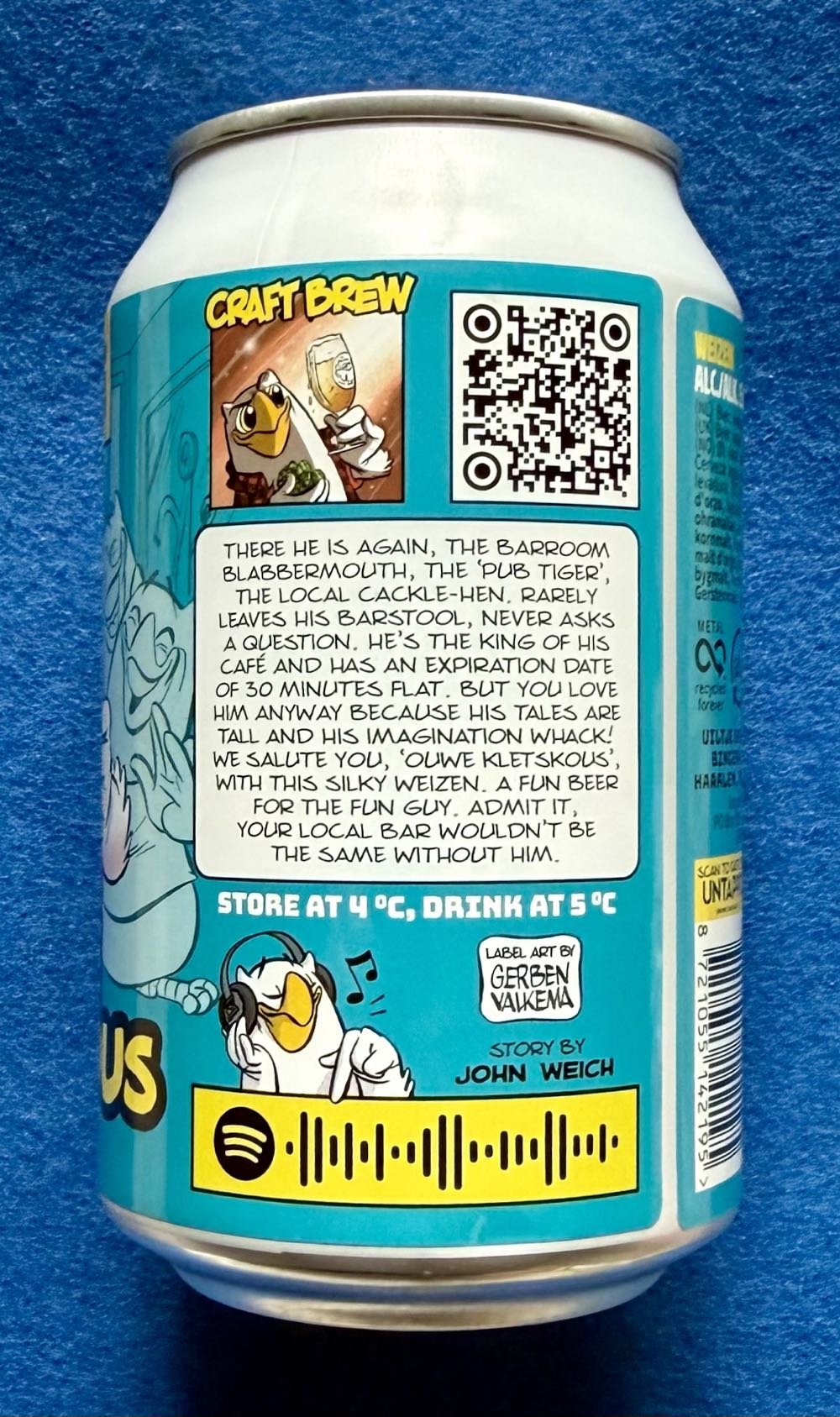 Ouwe Kletskous - Uiltje Brewing Company (330 mL) alcohol collectible [Barcode 8721055142195] - Main Image 4