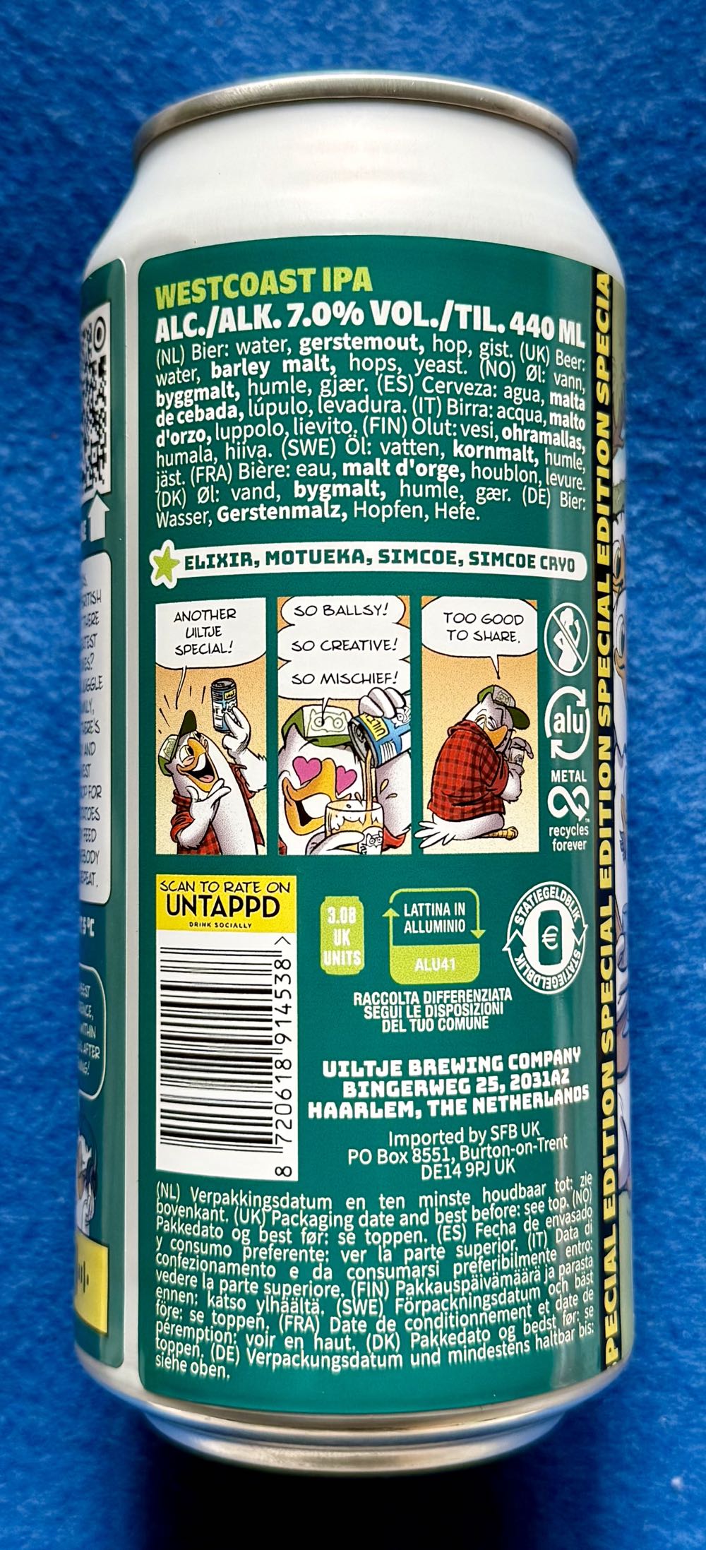 Craftbeer Cookout - Uiltje Brewing Company (440 mL) alcohol collectible [Barcode 8720618914538] - Main Image 3