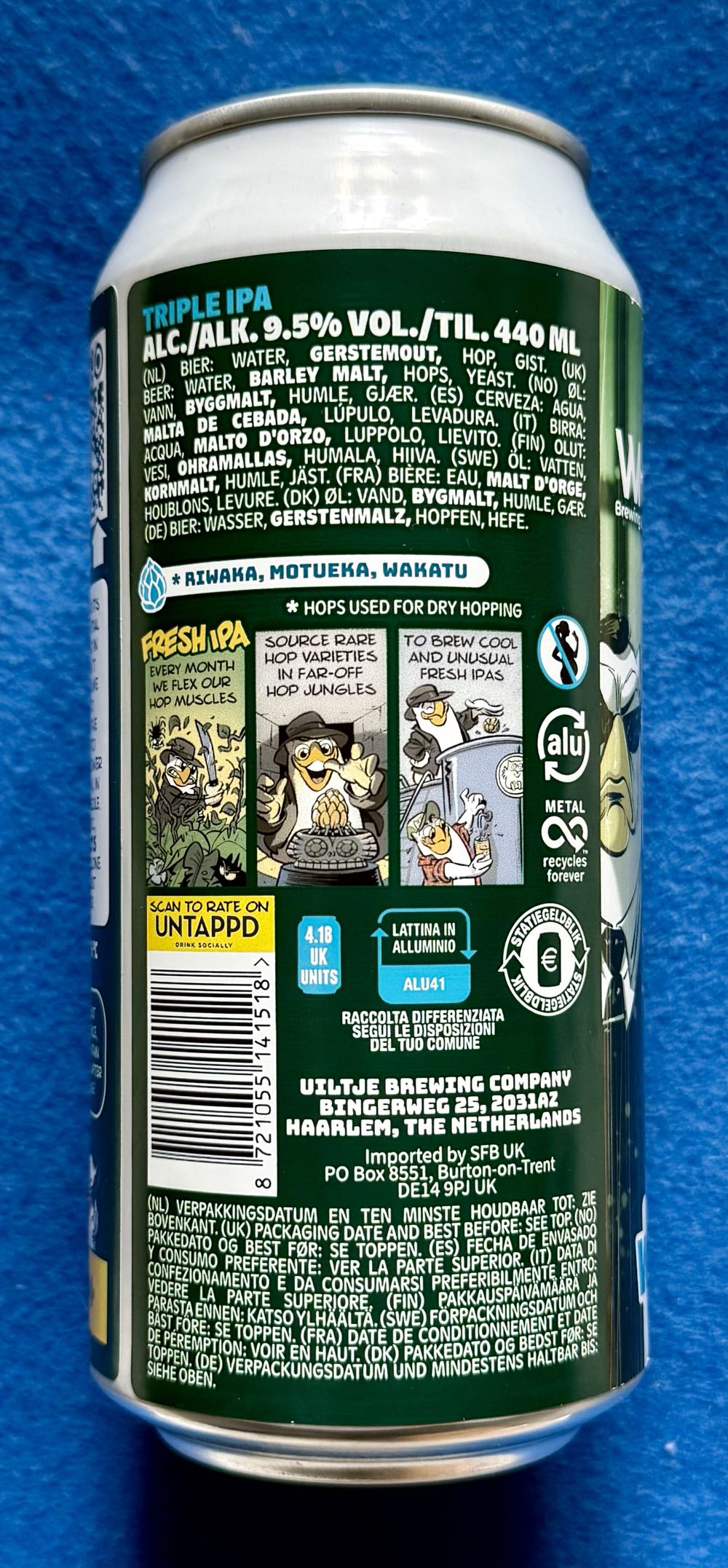 Mr. Anderson, Wecome Back - Uiltje Brewing Company (440 mL) alcohol collectible [Barcode 8721055141518] - Main Image 3