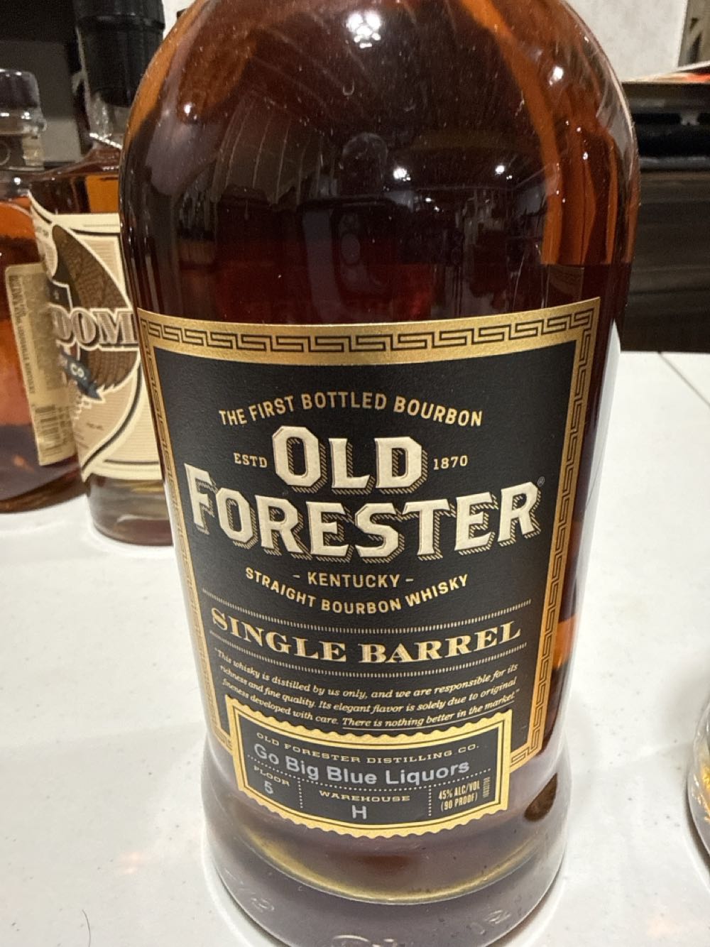 Old Forester Single Barrel - Brown Foreman Distillers, Louisville, KY (750 mL) alcohol collectible [Barcode 081128001087] - Main Image 2
