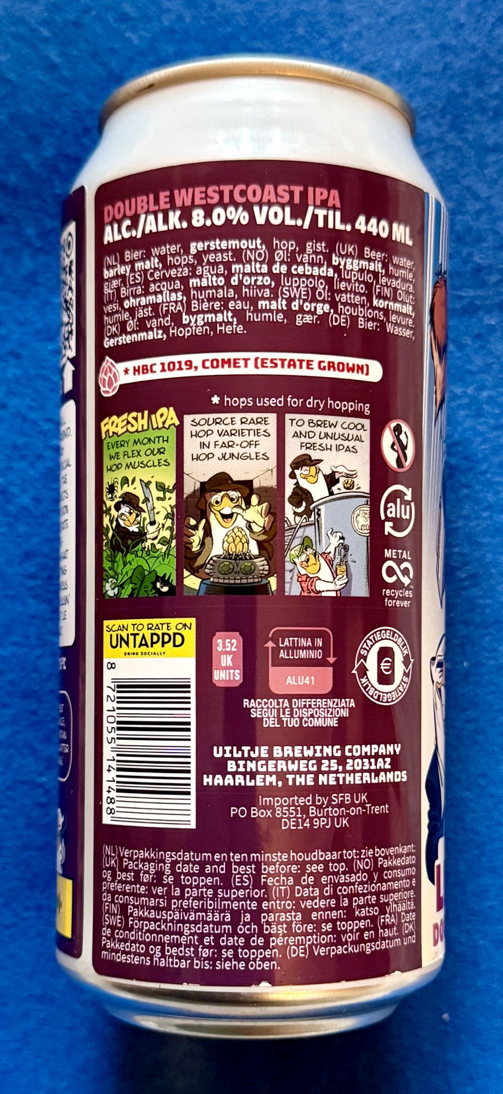 Say Hello To My Little Friend - Uiltje Brewing Company (440 mL) alcohol collectible [Barcode 8721055141488] - Main Image 3