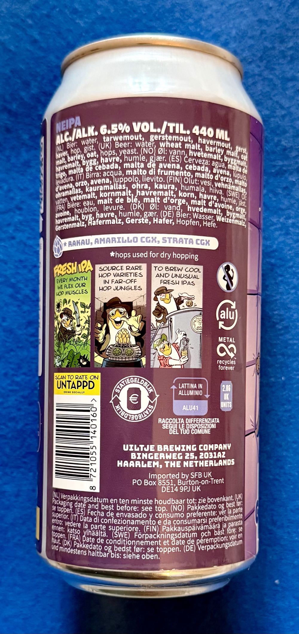 Which One Of You Nuts Has Got Any Guts? - Uiltje Brewing Company (440 mL) alcohol collectible [Barcode 8721055140160] - Main Image 3