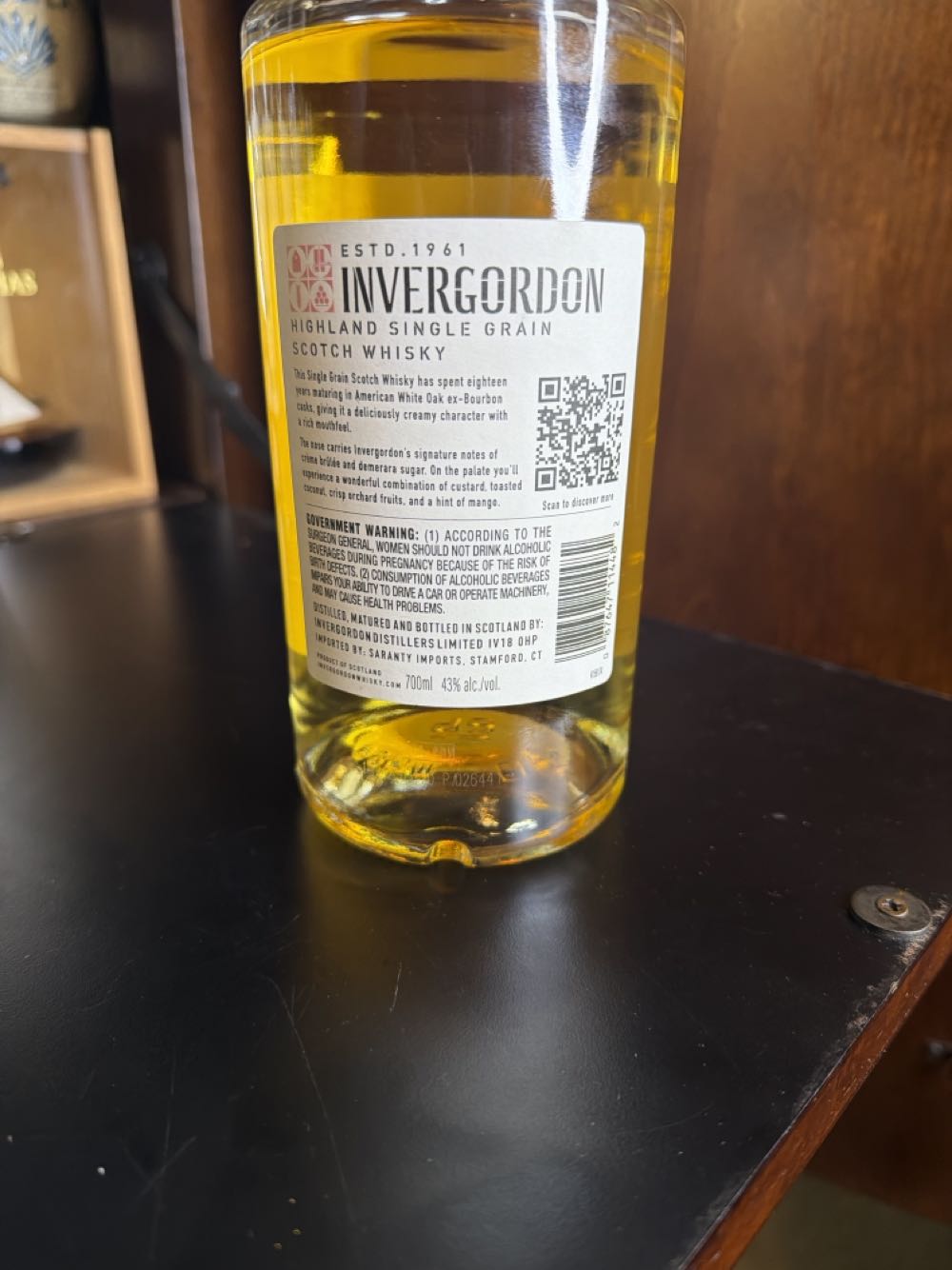 Invergordon 18 - Invergordon Distillers Limited (700ml) alcohol collectible [Barcode 5060207012489] - Main Image 2