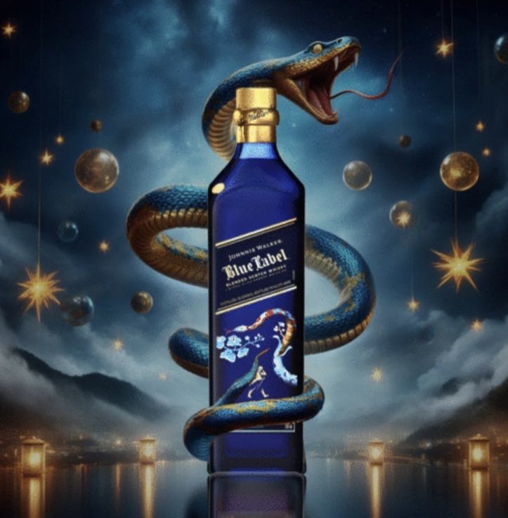 Modern Lunar By James Jean Year of the Snake - John Walker & Sons (Johnnie Walker / Diageo) (750 mL) alcohol collectible - Main Image 2