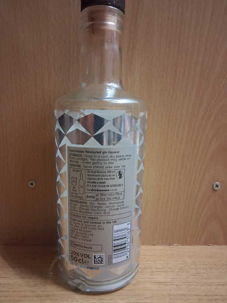 Marmalade Gin Liqueur Marmalade 50cl Of On High - n/a (500 mL) alcohol collectible [Barcode 29363063] - Main Image 2