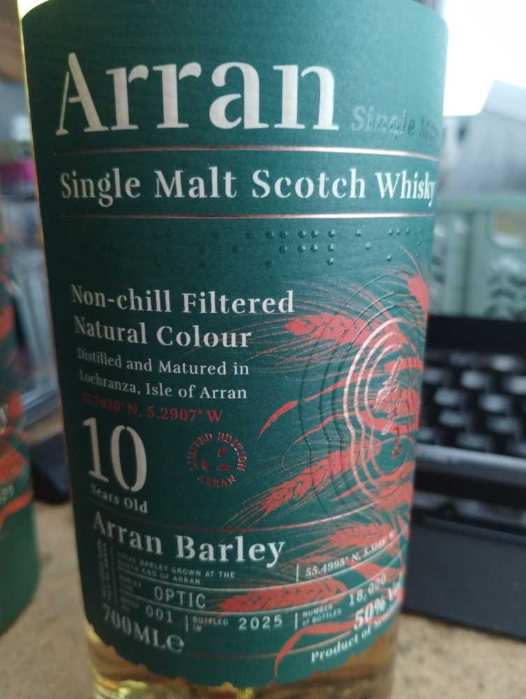 Arran Barley  - Arran Malt (700 mL) alcohol collectible [Barcode 5060044489280] - Main Image 4