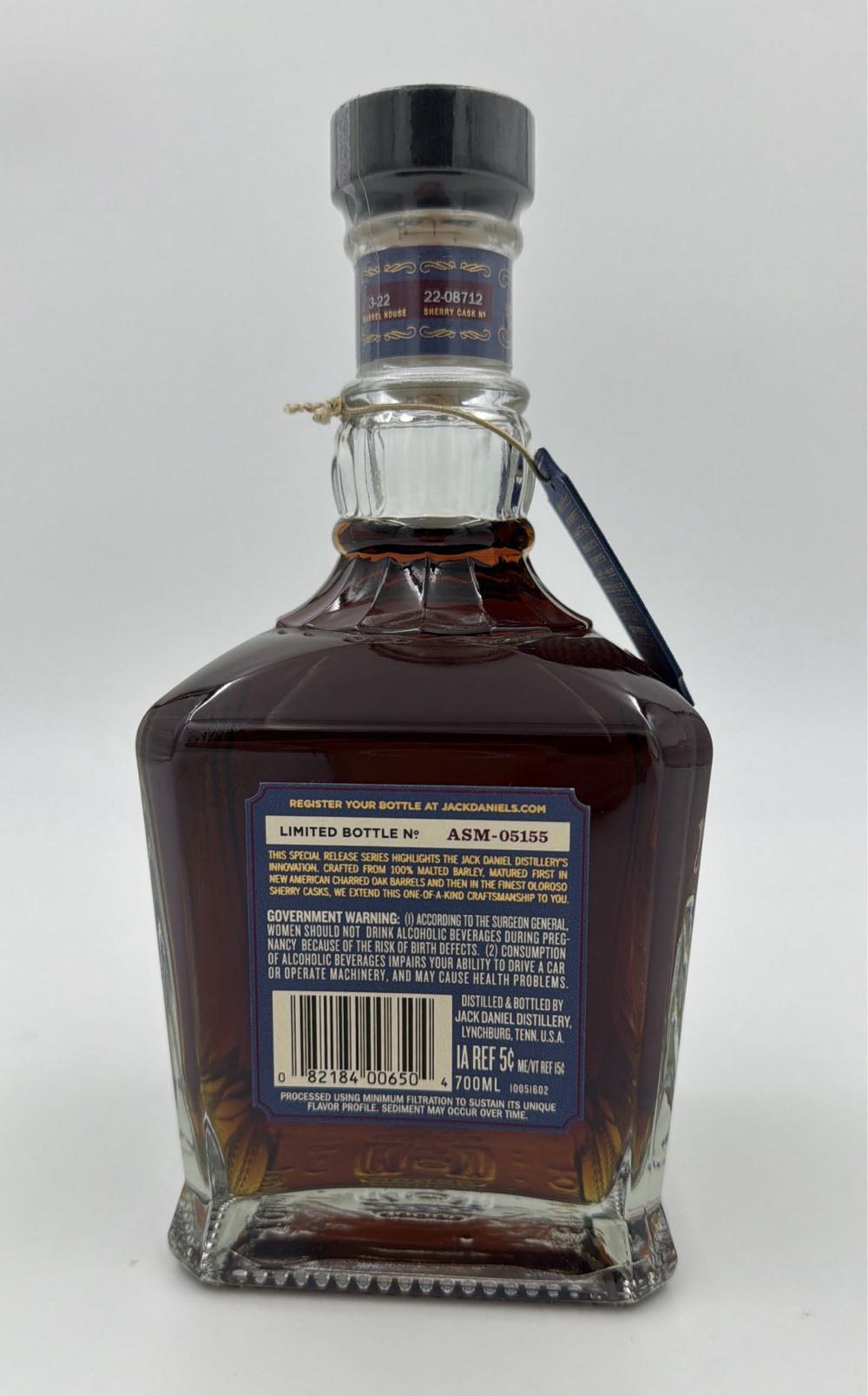 Jack Daniels Twice Barreled American Single Malt - Jack Daniels Distillery (700 mL) alcohol collectible - Main Image 2