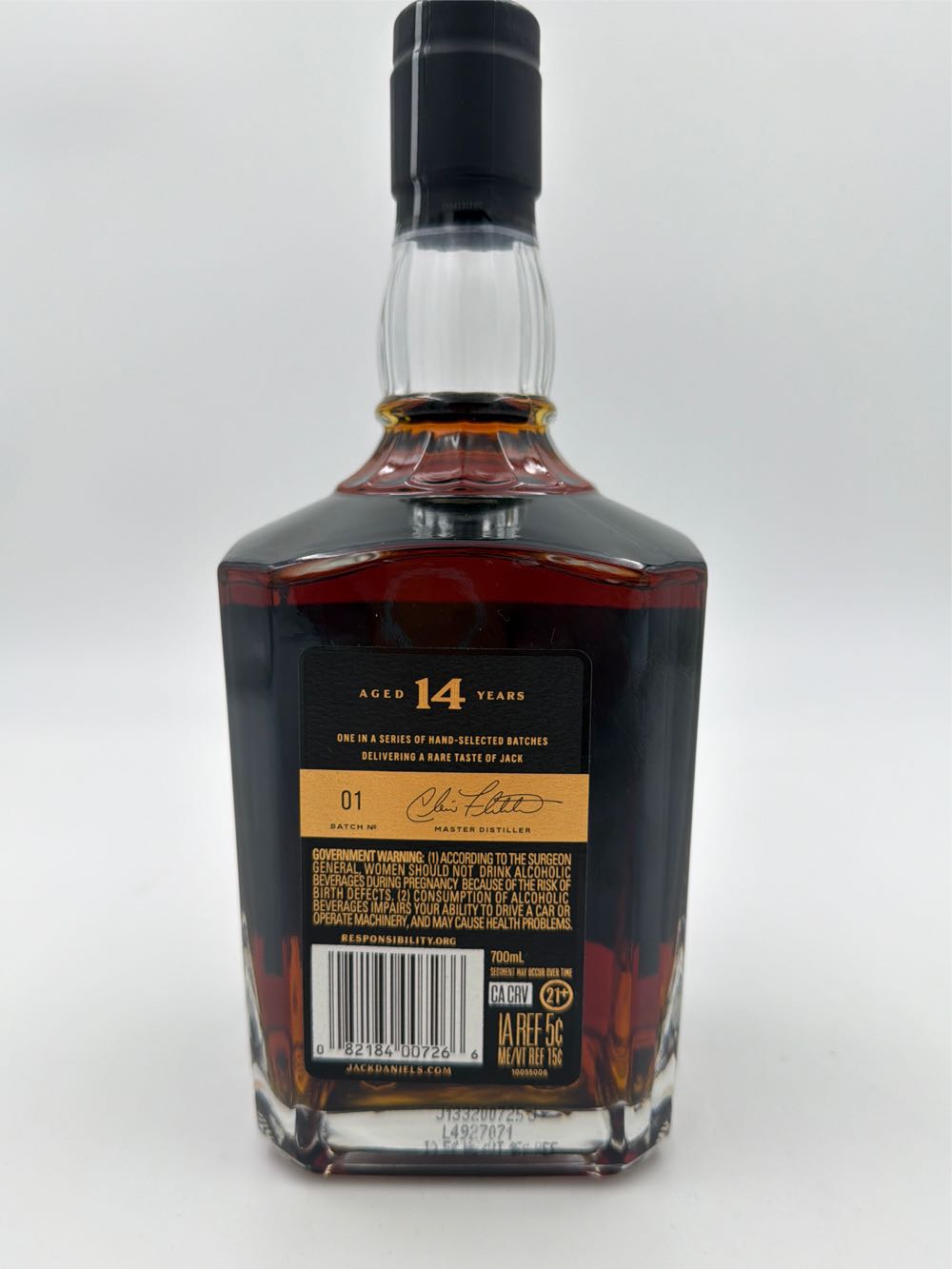 Jack Daniels 14 Year Old  - Jack Daniels Distillery (700 mL) alcohol collectible - Main Image 2