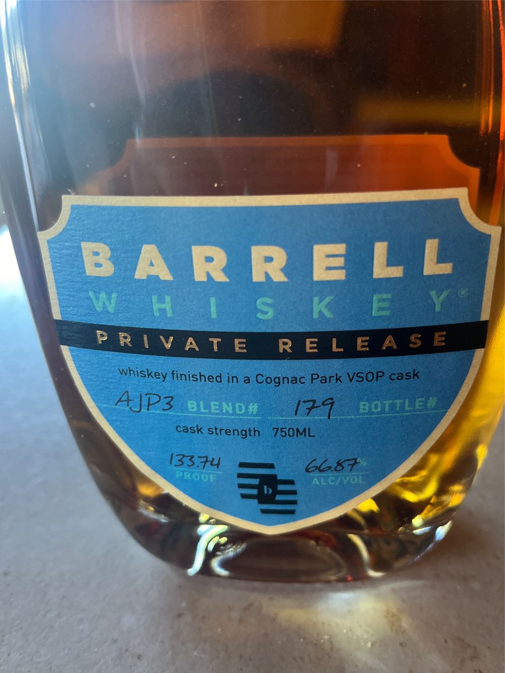 Barrell Whiskey Cognac - Barrel Craft Spirits (750 mL) alcohol collectible [Barcode 736040545378] - Main Image 2