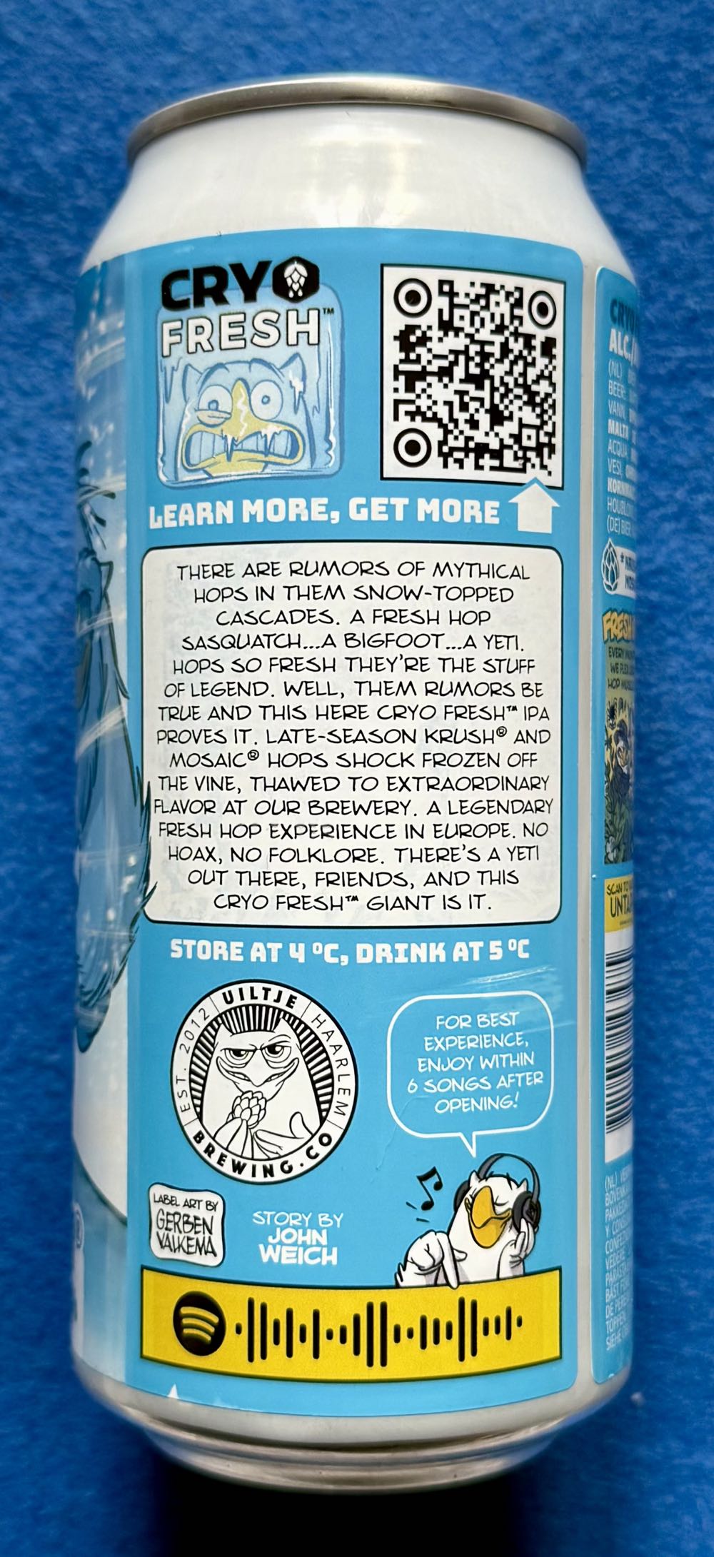 Yeti Krush - Uiltje Brewing Company (440 mL) alcohol collectible [Barcode 8721055143475] - Main Image 4