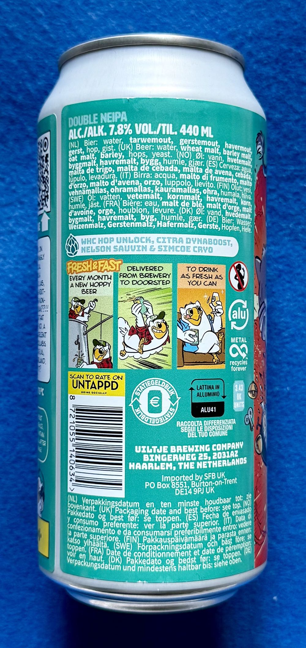 Wake Up Call... Boom! - Uiltje Brewing Company (440 mL) alcohol collectible [Barcode 8721055140634] - Main Image 3