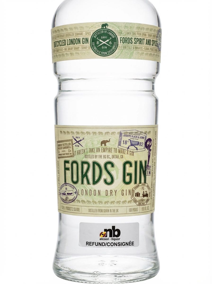 Fords Gin - Thames Distillers (London, England, UK) / The 86 Co. (brand) alcohol collectible - Main Image 2