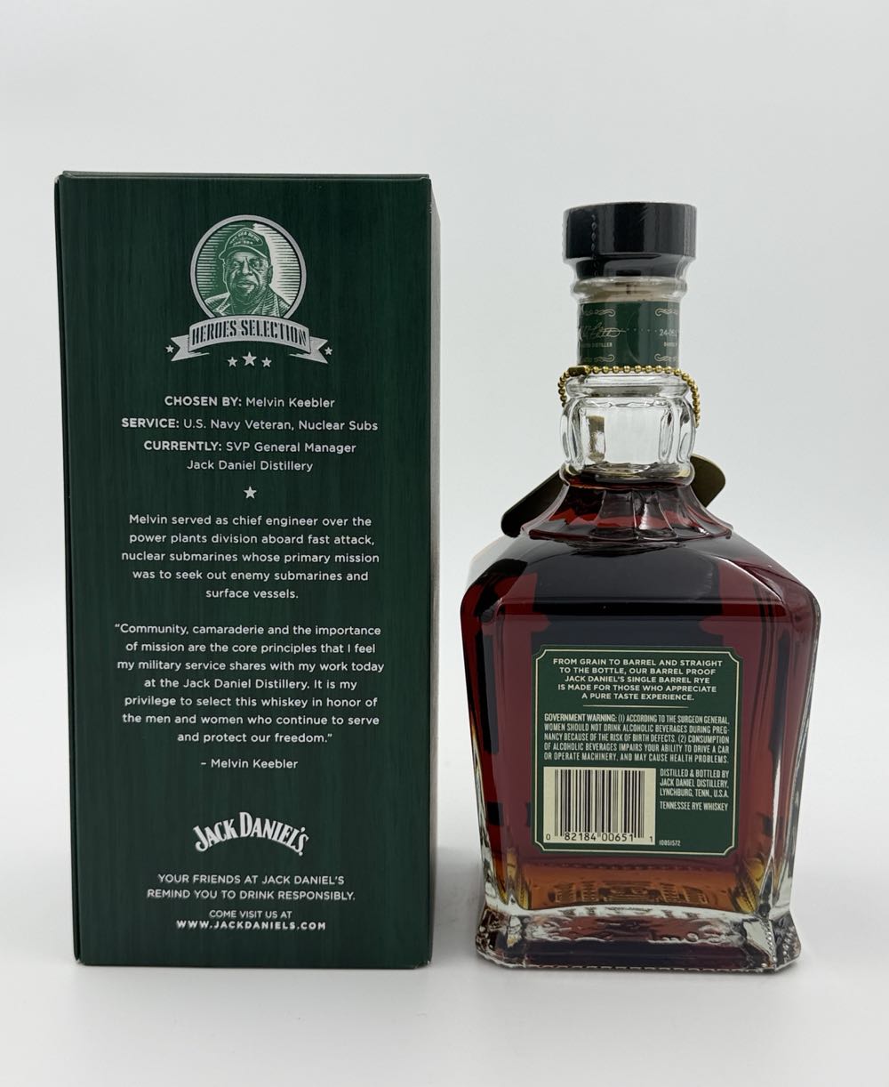 Jack Daniels Single Barrel Heroes selection Rye - Jack Daniels Distillery (750 mL) alcohol collectible - Main Image 2