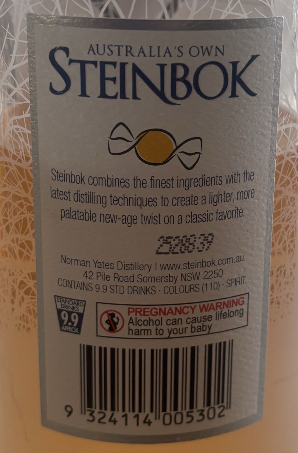 Steinbok Butterscotch Schnapps 700ml - Steinbok (700 mL) alcohol collectible [Barcode 9324114005302] - Main Image 2
