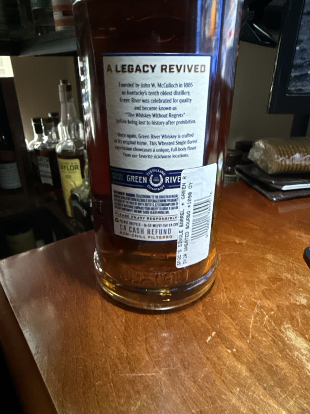 Green River Kentucky Straight Wheated Bourbon Single Barrel (Spec’s Wheated Barrel #4) - Green River Distilling Co. (750ml) alcohol collectible - Main Image 2