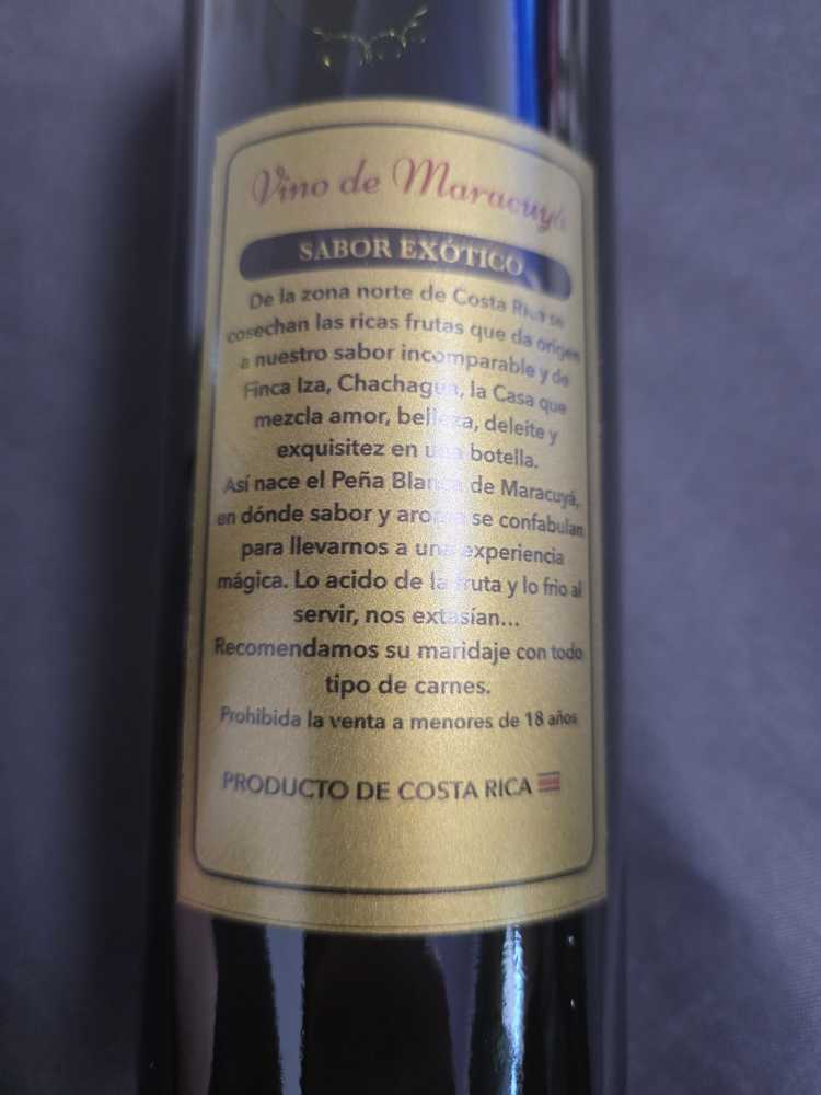 Vino De Maracuya - Finca Iza (750 mL) alcohol collectible - Main Image 2