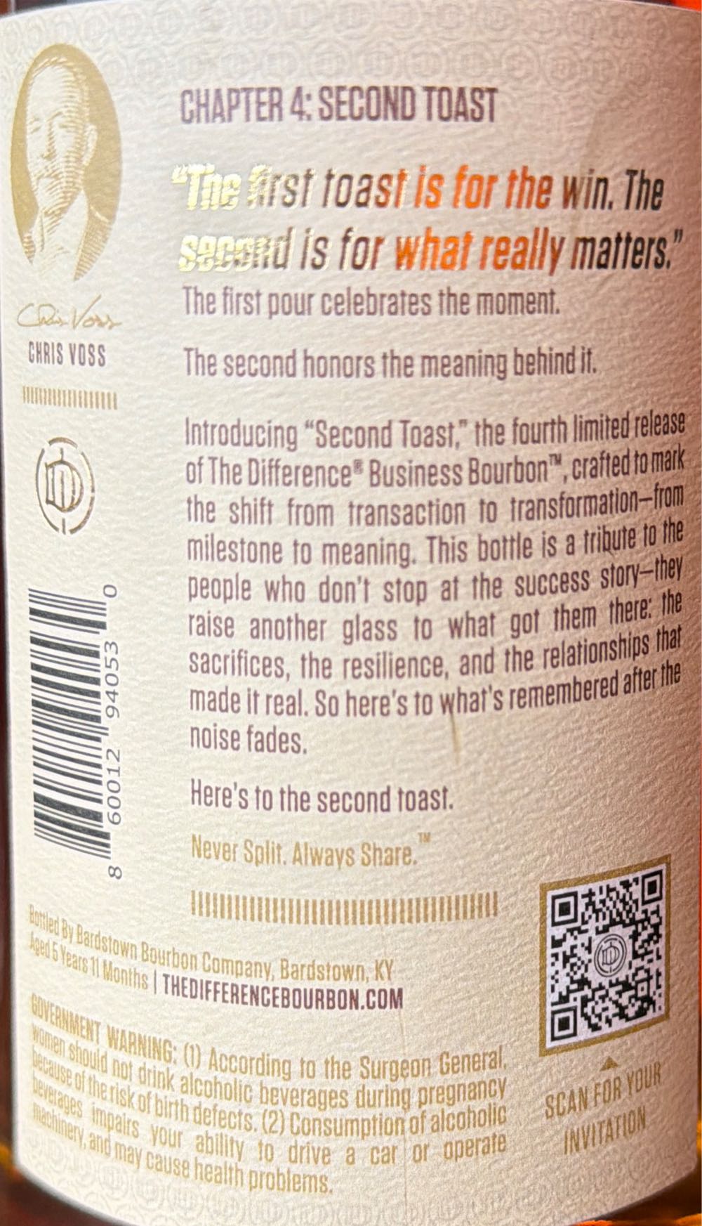 The Difference - Bardstown Bourbon Company (750 mL) alcohol collectible [Barcode 860012940530] - Main Image 2