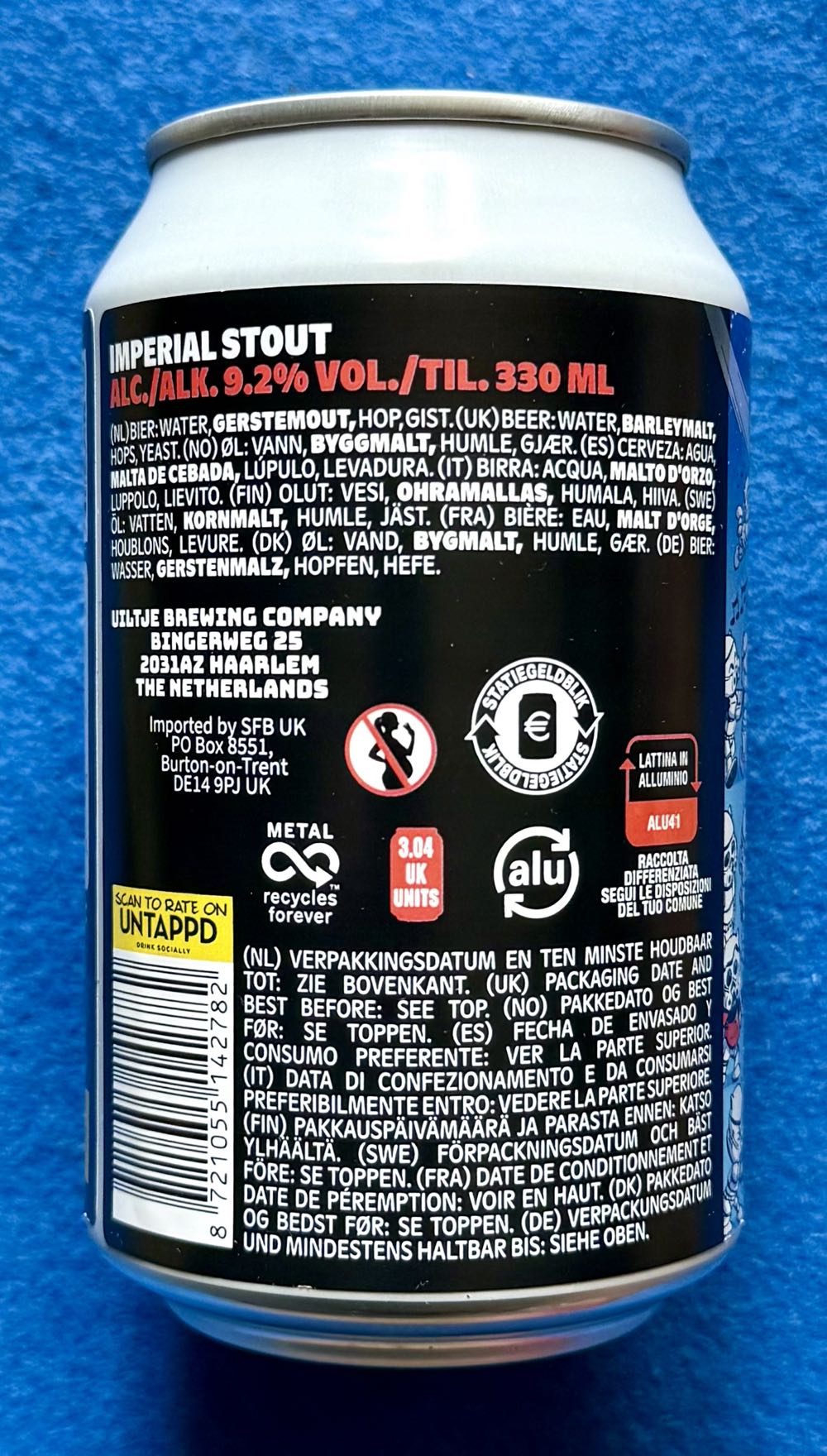 The Imperial March - Uiltje Brewing Company (330 mL) alcohol collectible [Barcode 8721055142782] - Main Image 3