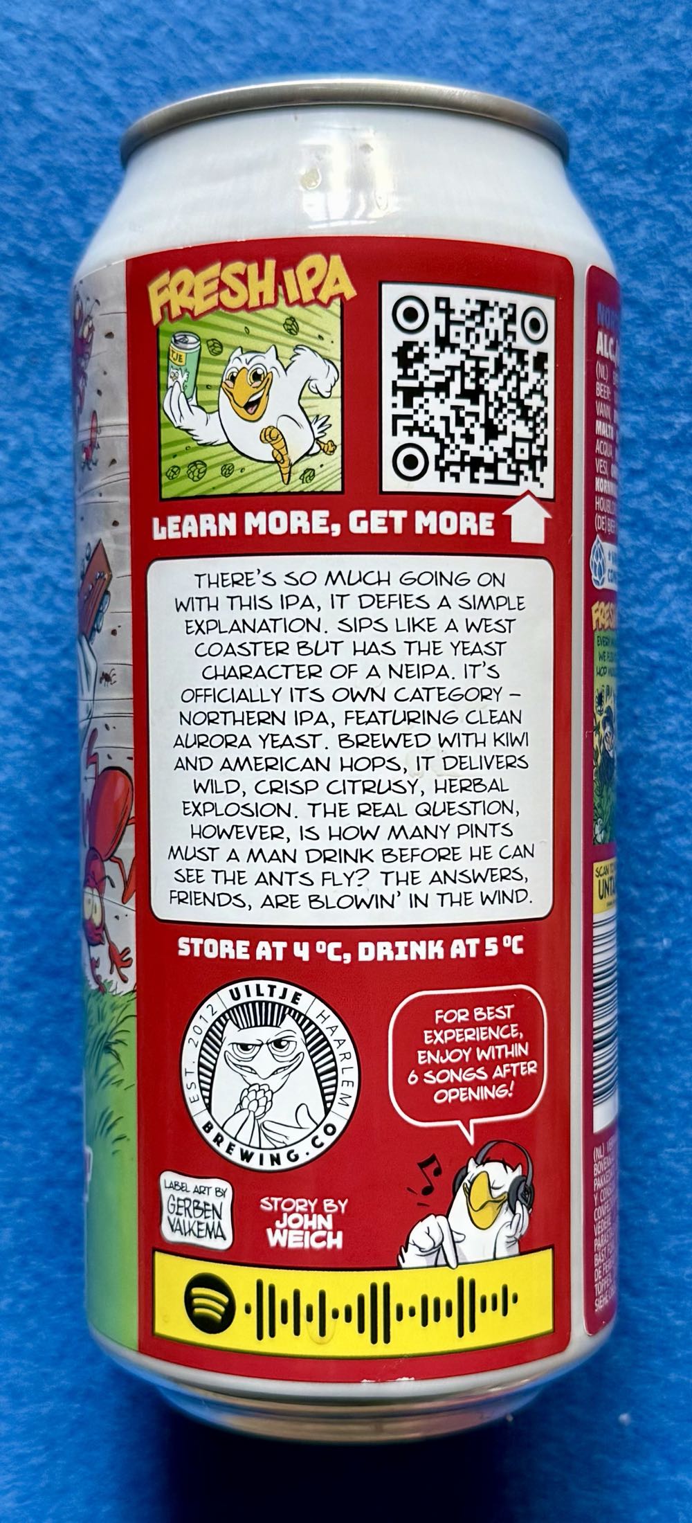 The Ants Are My Friends, They’re Blowin’ In The Wind - Uiltje Brewing Company (440 mL) alcohol collectible [Barcode 8721055142676] - Main Image 4