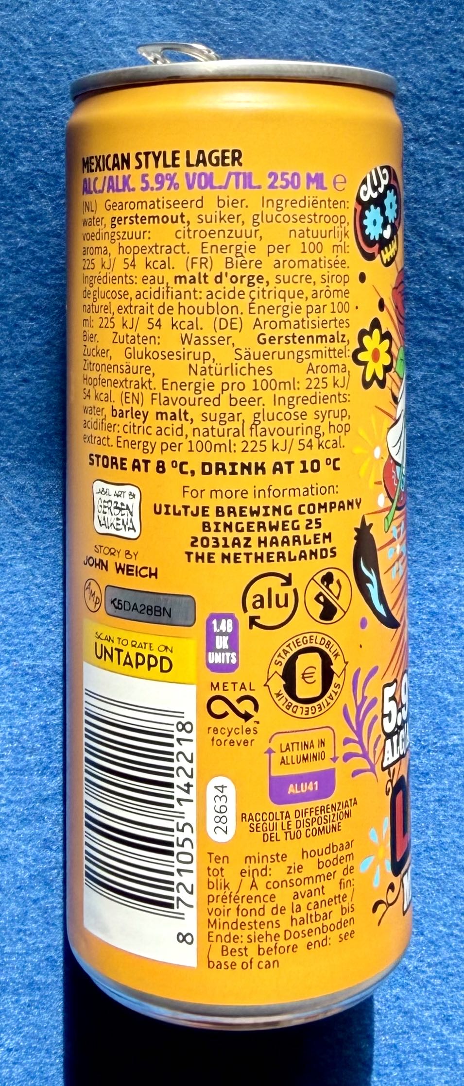 La Bamba - Uiltje Brewing Company (250 mL) alcohol collectible [Barcode 8721055142218] - Main Image 3