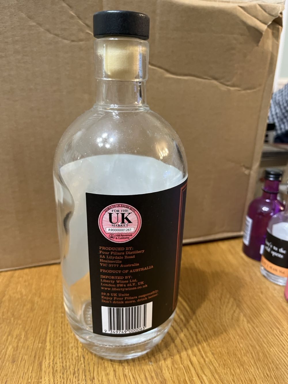 Four Pillars Rare Australian Dry Gin 70cl Abv 70cl Proposal - Four Pillars Distillery (700 mL) alcohol collectible [Barcode 9349749000065] - Main Image 3