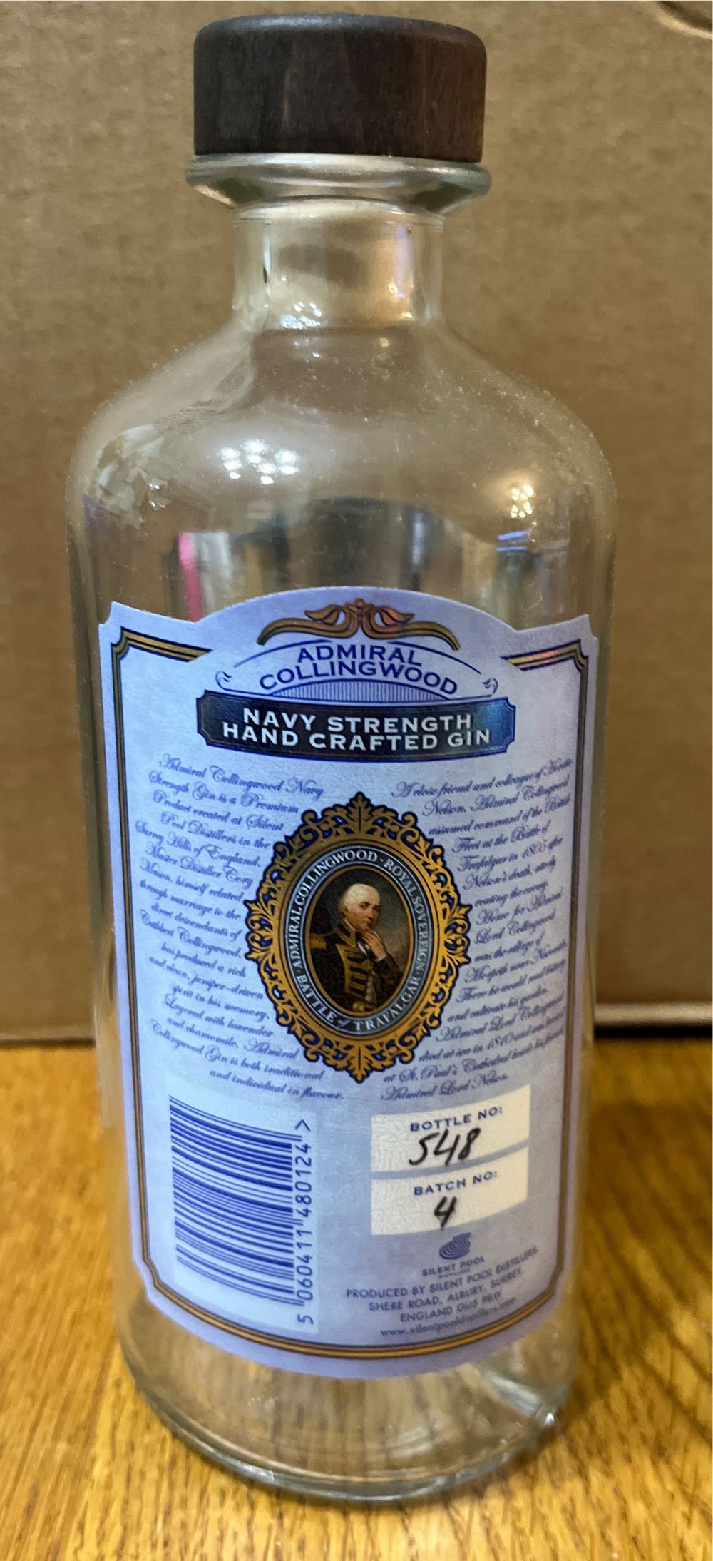Admiral Collingwood Navy Strength Gin - Silent Pool Distillery (500 mL) alcohol collectible [Barcode 5060411480124] - Main Image 2