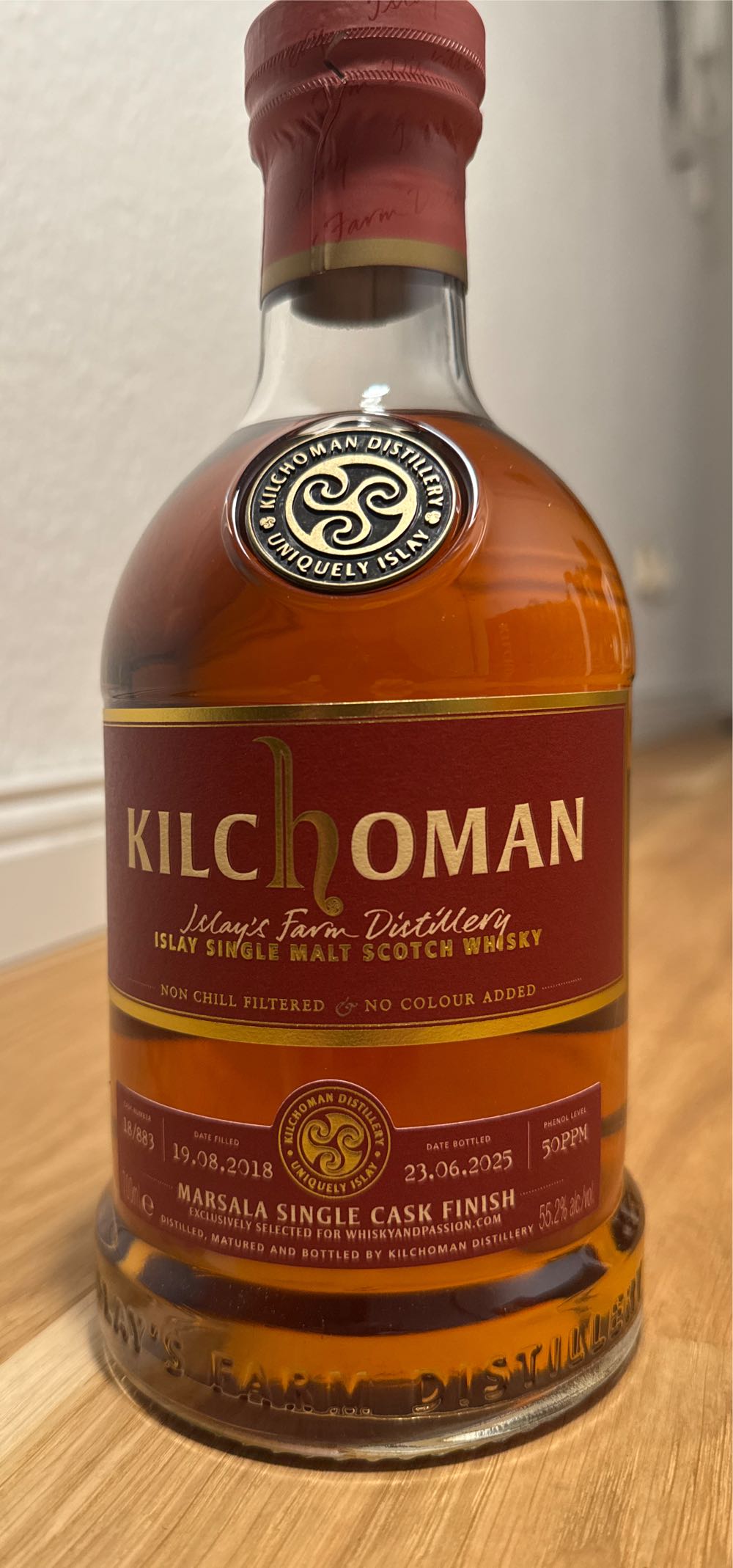Kilchoman Marsala Finish 7yo - Kilchoman Distillery (700 mL) alcohol collectible [Barcode 5060210708856] - Main Image 2