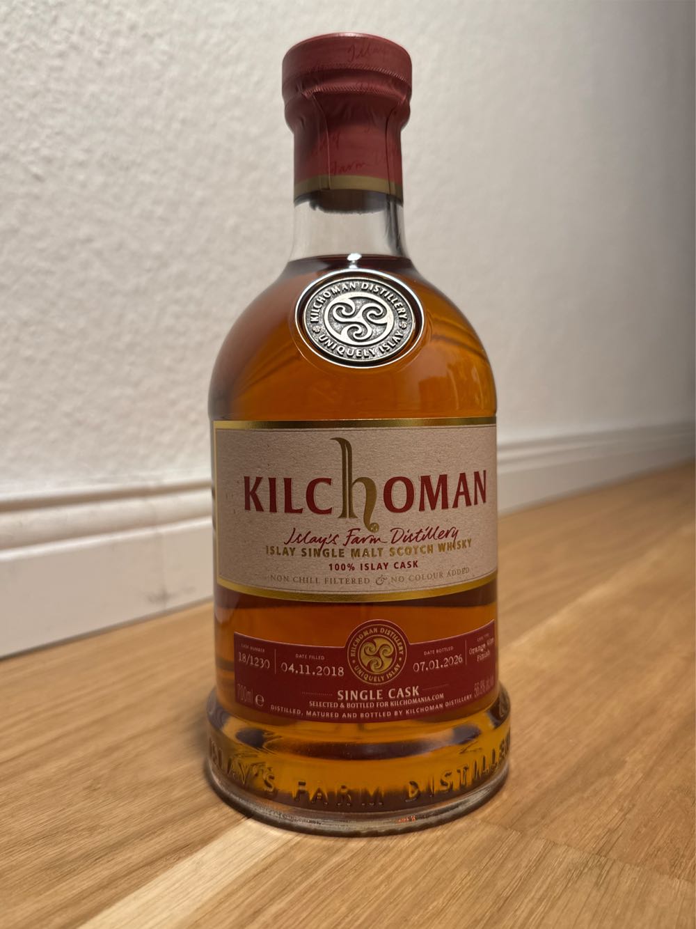 Kilchoman Orange Wine Cask Finish 5yo - Kilchoman Distillery (700 mL) alcohol collectible [Barcode 5060210709273] - Main Image 2