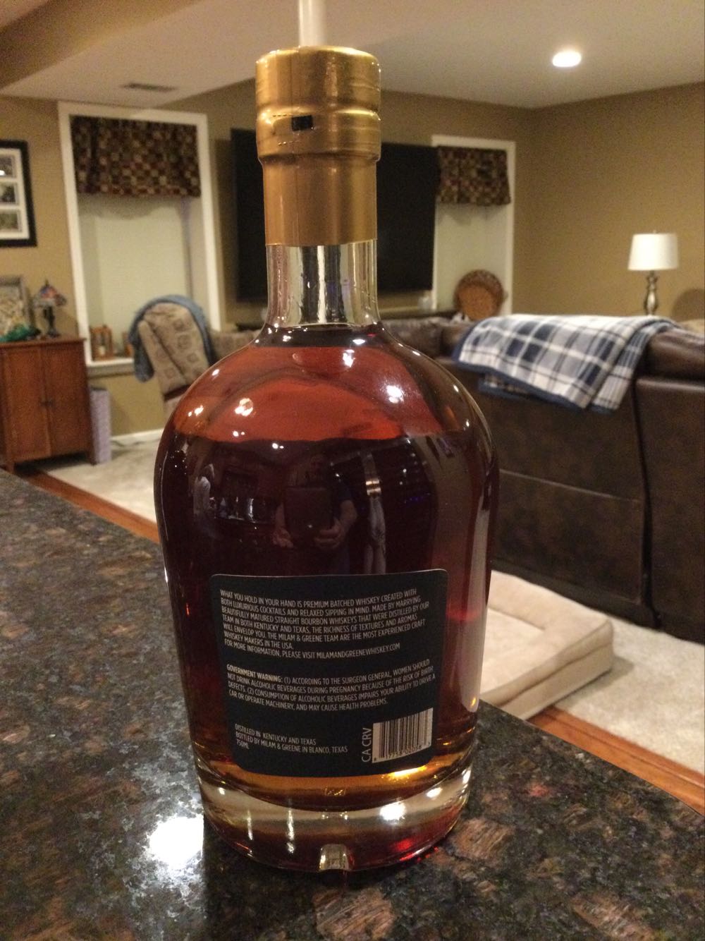 Milam & Green Triple Cask - Milam And Greene Whiskey Distillery (750 mL) alcohol collectible [Barcode 817758020583] - Main Image 2