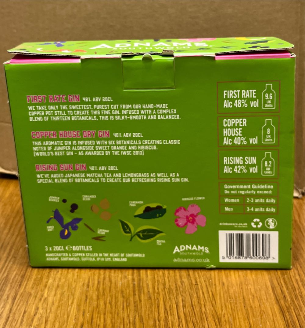 Adnams Gin Gift X - The Adnams Distillery (20 mL) alcohol collectible [Barcode 5016878600698] - Main Image 3