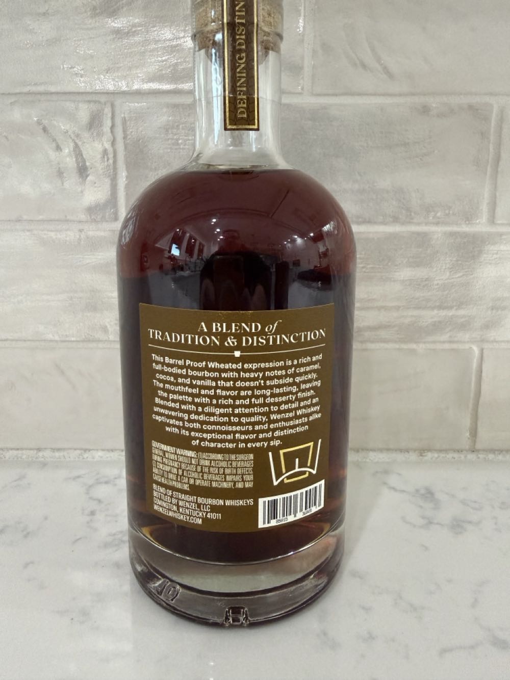 Wenzel Barrel Proof Wheated Whiskey - Wenzel  LLC (750 mL) alcohol collectible [Barcode 085915369053] - Main Image 2