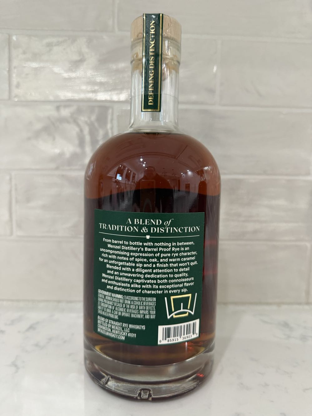 Wenzel Barrel Proof Rye Whiskey - Wenzel  LLC (750 mL) alcohol collectible [Barcode 085915369039] - Main Image 2