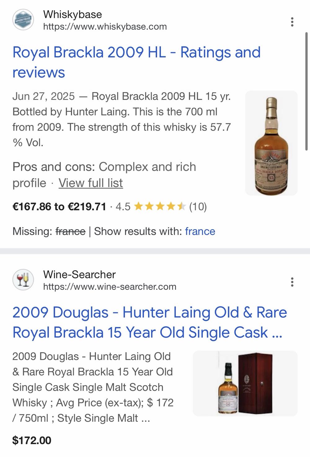 ROYAL BRACKLA 15y Hunter Laing’s Old & Rare Single Malt Scotch Whisky - Royal Brackla Distillery (700 mL) alcohol collectible [Barcode 5060354287538] - Main Image 4