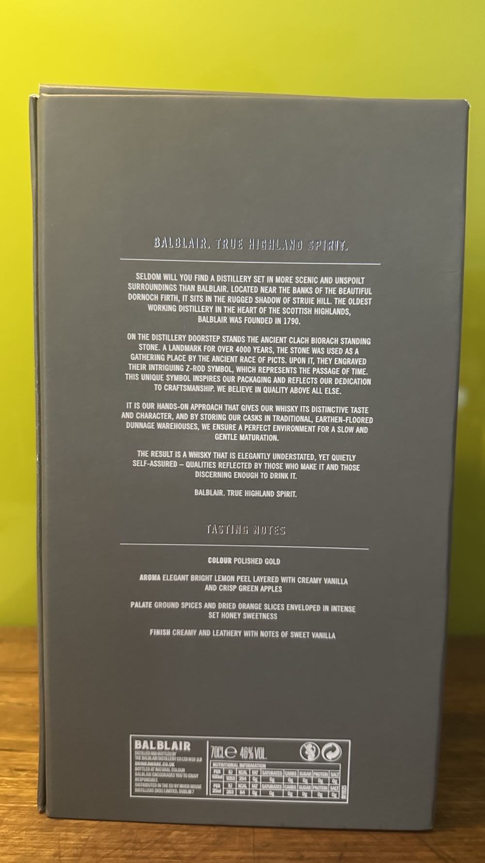 Balblair 12 Year Old Highland Single Malt Scotch Whisky Years - The Balblair Distillery (700 mL) alcohol collectible [Barcode 5010509881548] - Main Image 3