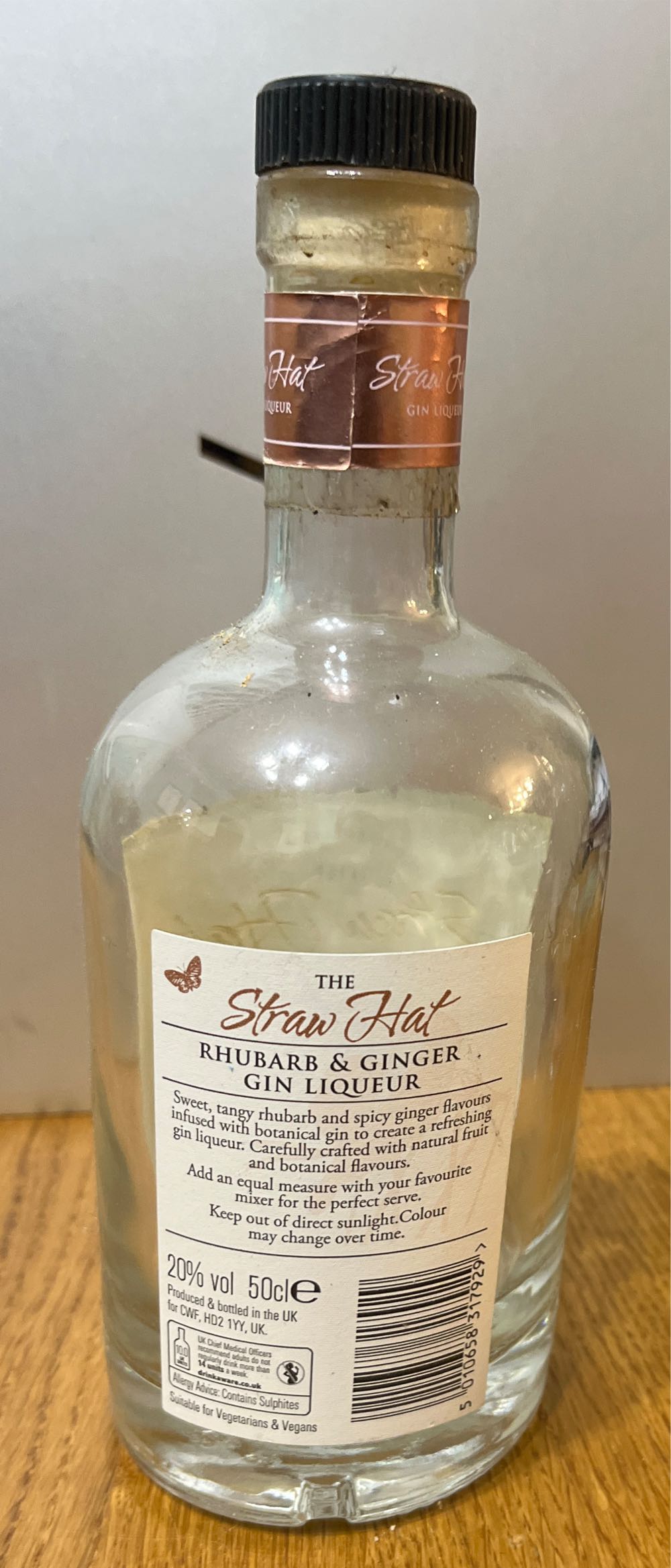 The Straw Hat Gin Liqueur Rhubarb & Ginger 50cl - Straw Hat (500 mL) alcohol collectible [Barcode 5010658317929] - Main Image 2