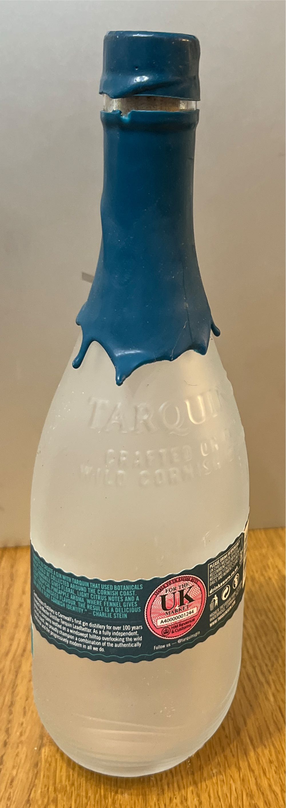 Tarquin’s Limited Edition Dry Gin Rick Stein - Southwestern Distillery (700 mL) alcohol collectible [Barcode 5060353070346] - Main Image 2