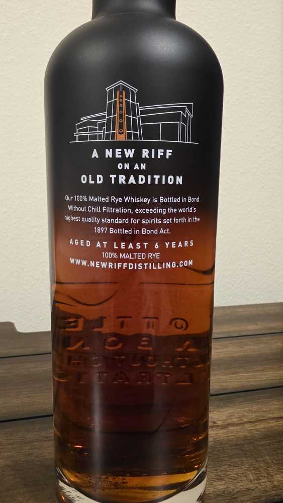 New Riff 6 Year Malted Rye Whiskey - New Riff Distilling (750 mL) alcohol collectible - Main Image 2