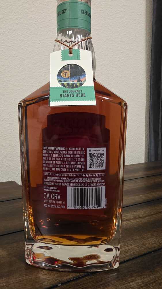 Hardin’s Creek Warehouse R 11 Year Bourbon Whiskey - Jim B.Beam Distilling Co. (700 mL) alcohol collectible - Main Image 2