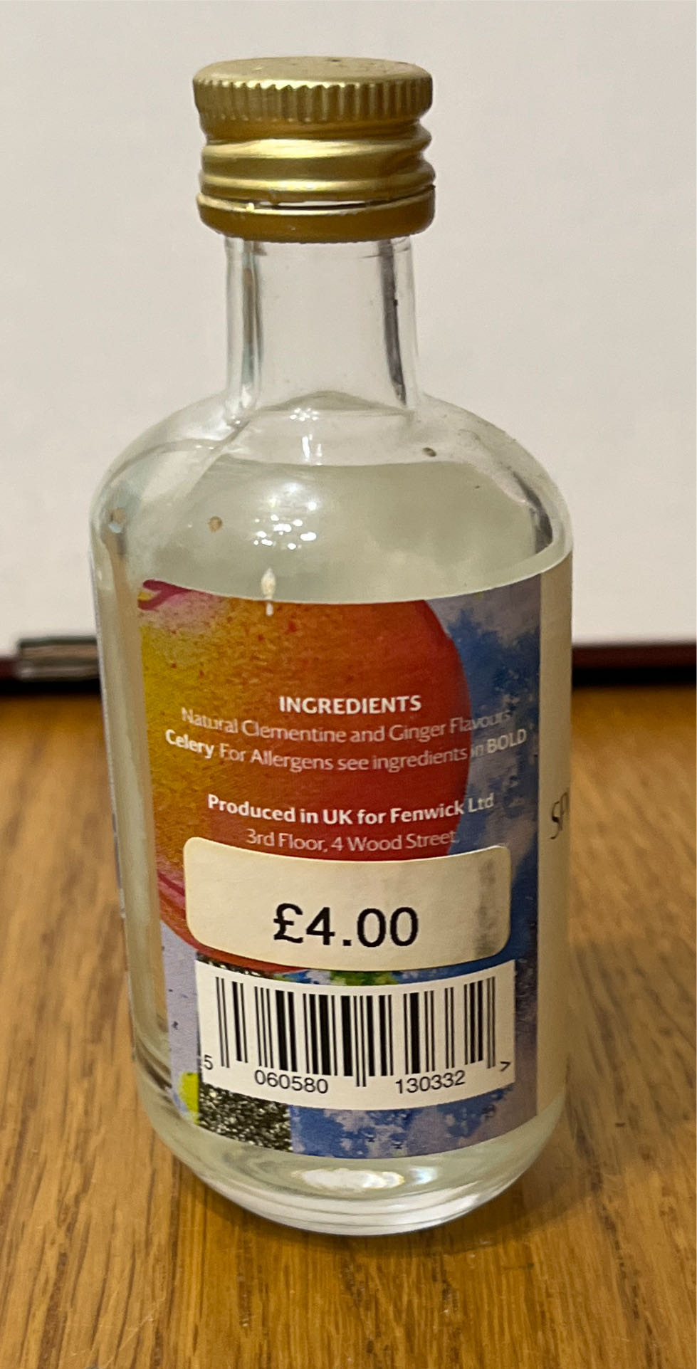 Spiced Clementine Gin Liqueur  (50 mL) alcohol collectible [Barcode 5060580130332] - Main Image 2