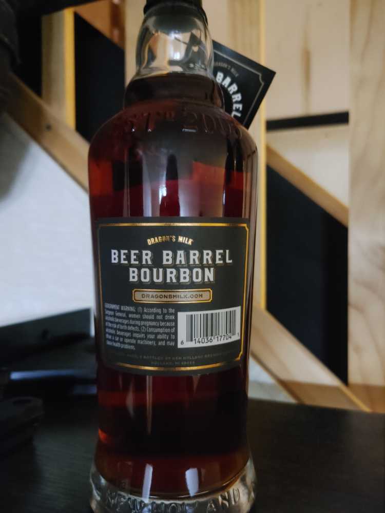 Beer Barrel Bourbon - New Holland Brewing Co. (750 mL) alcohol collectible [Barcode 614036177041] - Main Image 2