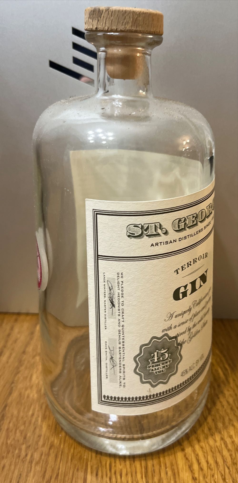 St George Terrior Gin - St George Spirits (700 mL) alcohol collectible [Barcode 027724227001] - Main Image 3