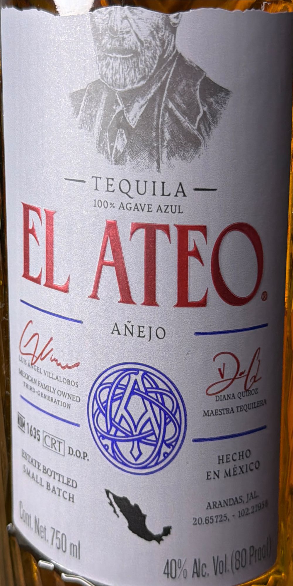 El Ateo Tequila - Plantaciones Tequilana (750 mL) alcohol collectible [Barcode 7503038788108] - Main Image 2